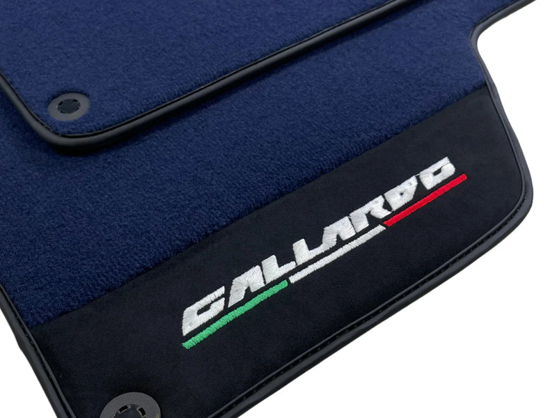 Lamborghini Gallardo Dark Blue Tailored Carpets Alcantara Leather Floor Mats