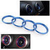 Audi A3 4 x Air Vent Outlet Ring Cover Trim Blue (2012-2019)