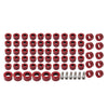 Harley Touring Road Street Glide 66X Engine Bolt Topper Caps Red (2009-2023)