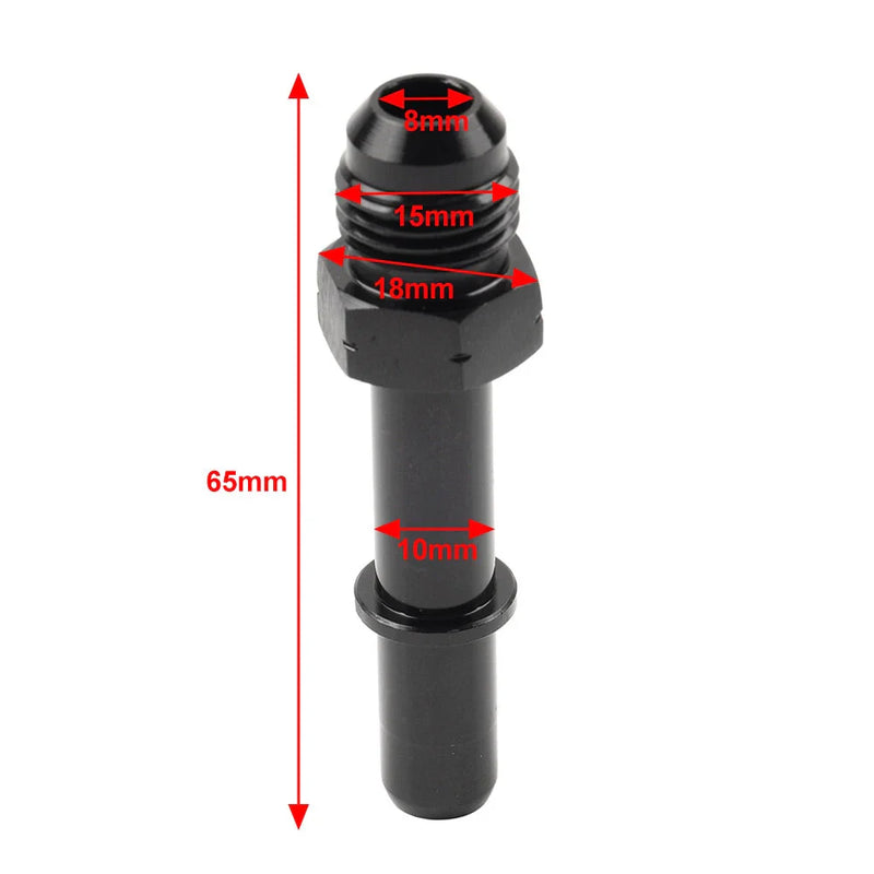 Make & Model 6AN Male to 5/16" Male SAE Quick-Disconnect EFI Fuel Rail Fitting