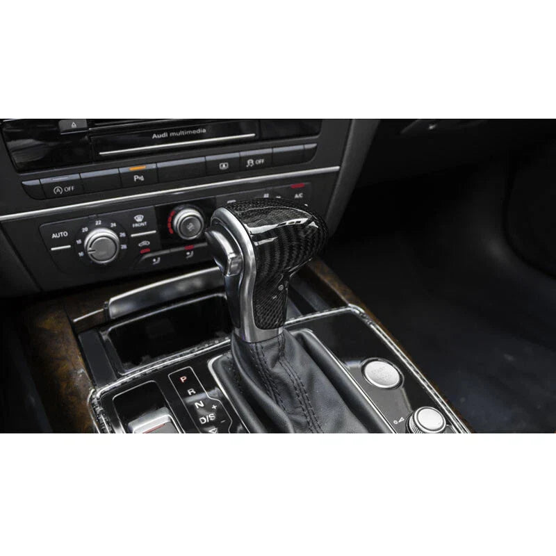 Audi A4 A6 2013-2016 Real Carbon Fiber Gear Shifter Knob Head Cover Trim