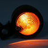 Vintage Motorcycle 2 x Universal Black Mini Turn Signal Lights