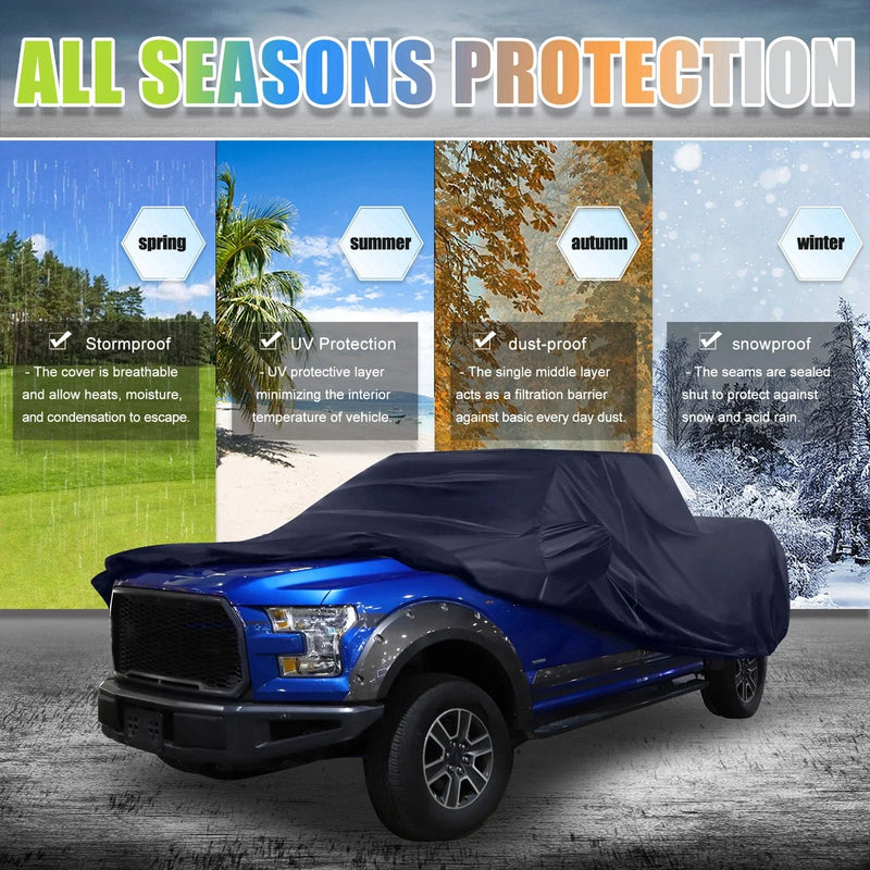 Ford F150 Crew Cab 04-21 Sun Protection Navy Blue Pickup Truck Cover