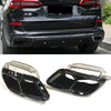 BMW X5 X6 G05 G06 1 Pair Black Rear Bumper Exhaust Tips (2010-2024)