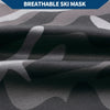 Motorcycle Grey Balaclava Mask with Glasses Hole