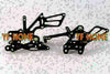 Honda CBR 600RR Black Motorcycle Rearsets Foot Pegs (2007-2014)