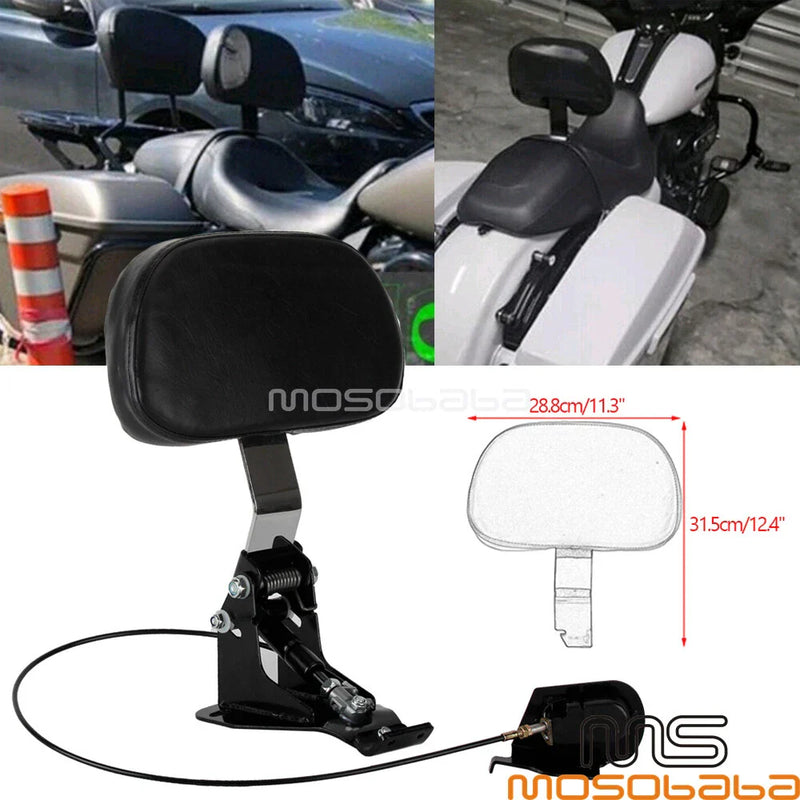 Harley Touring Street Glide Driver Rider Backrest Pad Mount Kit (2009-2021)