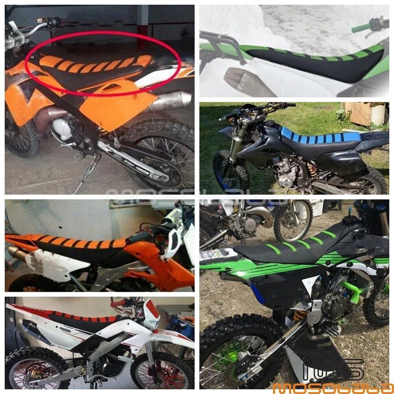 Honda CR125 CR250R CRF150F CRF230F Black Ribbed Gripper Seat Cover