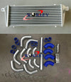 Car Aluminum Intercooler 450x230x52mm + 2.25" Piping + Black Silicone Hose