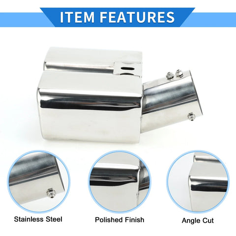 Toyota Alphard 1Pc 2.4" Dual Exhaust Tip