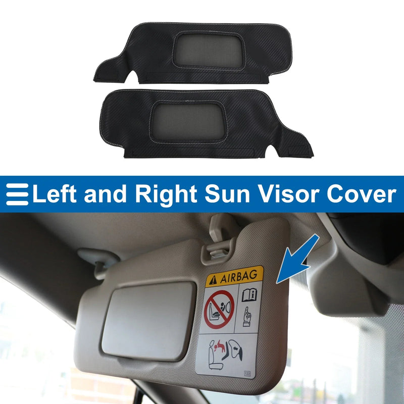 Ford Mustang Carbon Fiber Black Sun Visor Covers