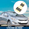 Car, Motorcycle, Boat - Gold Tone, Black 5 x Mini ANL 125A Fuses