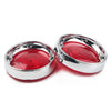 Harley Touring Road King 3-1/4" Turn Signal Bezels Red Lens Covers (2009-2023)