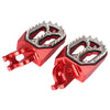 Kawasaki KX250 KX450 Red Shark Teeth Racing Foot Pegs (2008-2015)