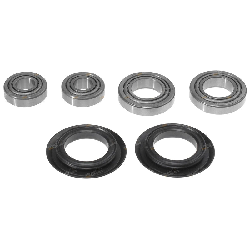 Make Model 2 x Front Inner + Outer Wheel Bearing + Cone + Seal Kit