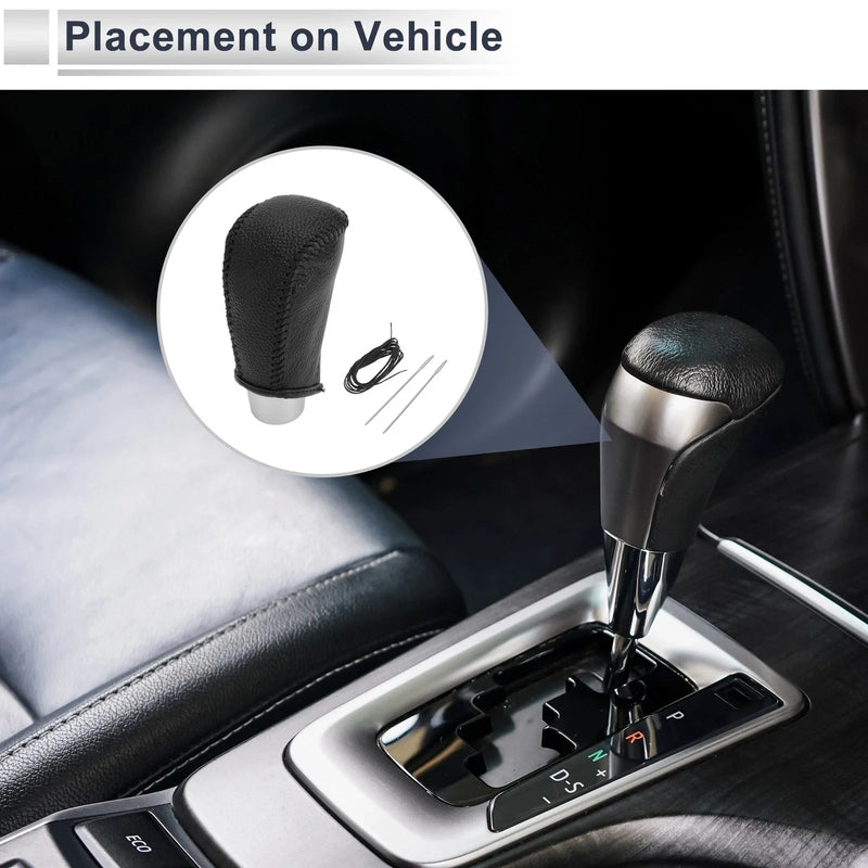 Toyota Corolla (2009-2013) Pebbled Black Leather Gear Shift Knob Cover