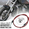 Motorcycle Hoses / 100cm / Braided Brake Clutch Oil Hoses Fitting Ends Red