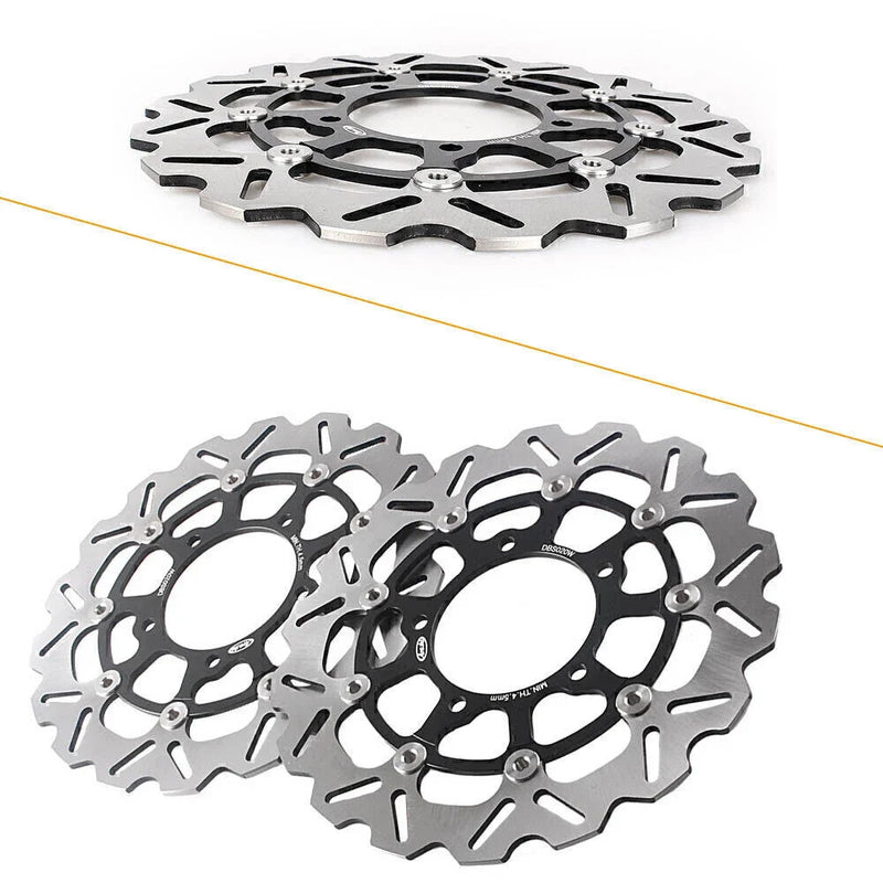 Suzuki GSXR 600 750 1000 (2005-2008) - Black Front Brake Disc Rotors