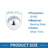 G100 8.0mm Bearing Ball Steel G100 Precision Silver Tone 50 Pcs