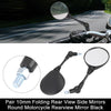 7 / 8" Handle Bar 2 x 10mm Round Motorcycle Rear View Side Mirrors Folding