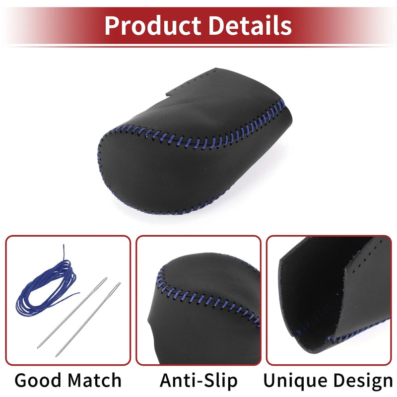 Honda HR-V 2023-2024 Black Blue Faux Leather Car Gear Shift Knob Cover