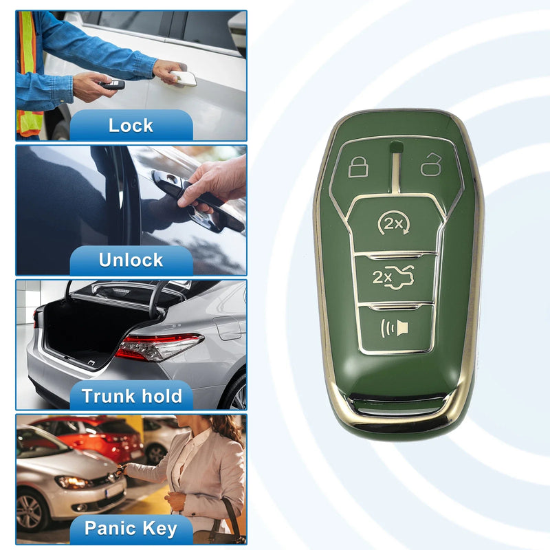 Ford Fusion F150 TPU 5 Button Remote Key Fob Case Cover (2006-2020)