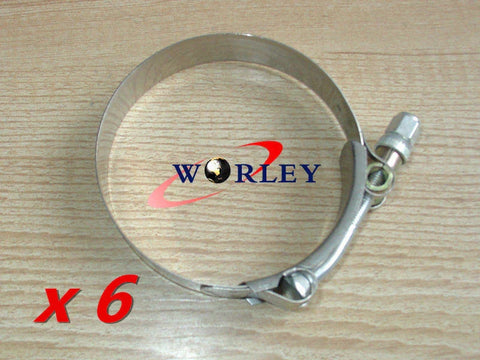 Universal 8 x 4" Turbo Pipe Hose Coupler T-Bolt Clamps