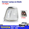 Corner Lights Lens No Lamp RH Fits Toyota Hilux LN85 LN100 Pickup 1989-95 D06