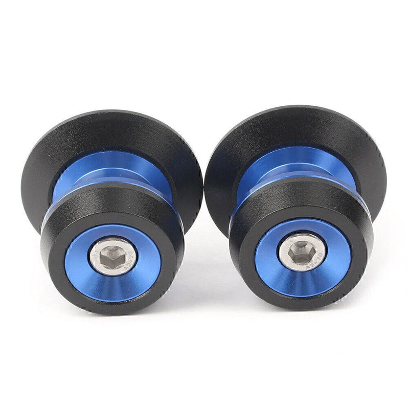 Yamaha YZF R1 R3 R6 MT-09 MT-10 6mm Blue Swing Arm Spool Slider