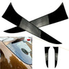 BMW X1 E84 Black 2 x Rear Window Side Spoiler Canard Splitter Trim (2009-2015)