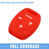 Honda Accord Civic CR-V Pilot Black Red Smart Key Fob Cover (2 x)