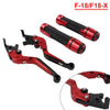 BMW C650GT C600 Red Extendable Brake Clutch Levers & Handlebar Grips (2012-2016)