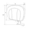Harley Touring Street Glide Black Front Driver Backrest Pad (2009-2023)