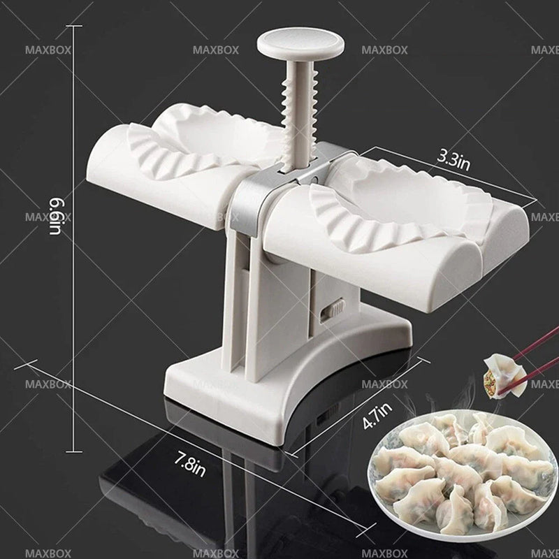 Kitchen 2in1 Dumpling Maker Mould - Double Head Stainless Steel