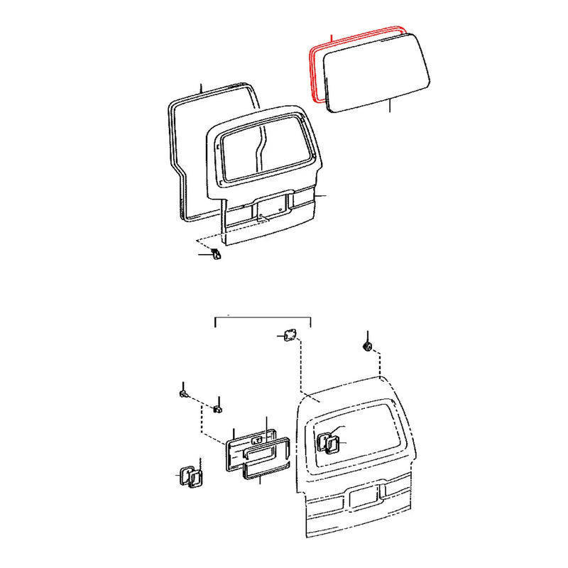 Toyota Dyna Toyoace KDY240 XZC605 XZU306 Rear Door Glass Weatherstrip