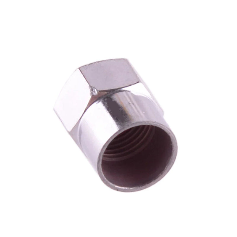 Car & Bike 100Pcs Silver Tire Valve Caps