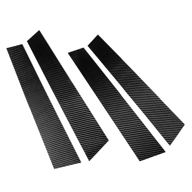VW Golf 8 (2021-2023) 4PCS Carbon Fiber Black Window B-Pillars Cover Trim