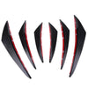 Car 6Pcs Gloss Black Front Bumper Lip Splitter Fins