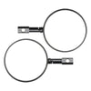 Superbike Handlebar End Mirrors 2 x Black Round Plastic M8 M10