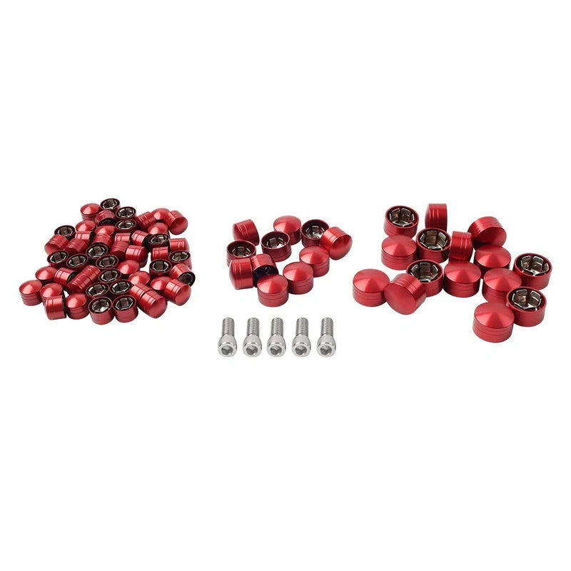 Harley Touring Road Street Glide 75X Red Engine Bolt Topper Caps (2007-2016)