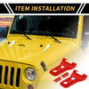 Jeep Wrangler JL JLU 2018-2024 Red 1 Set Hood Hinge Cover Trim