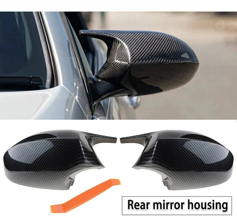 BMW E90 E92 E93 2 x M3 Style Carbon Side Mirror Cover Caps (2005–2013)