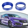 Honda Civic 3 x Blue AC Knob Covers & Engine Start Button Cover (2016-2021)