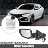 Honda Civic Left Side Exterior Door Mirror Assembly White (2016-2021)