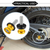 Motorcycle Aluminum Alloy Gold Tone 1 Pair Swingarm Spools 10mm M10x1.5