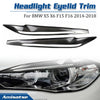 BMW X5M X6M F15 F16 F85 F86 Black Headlight Eyelid Covers (2014-2018)
