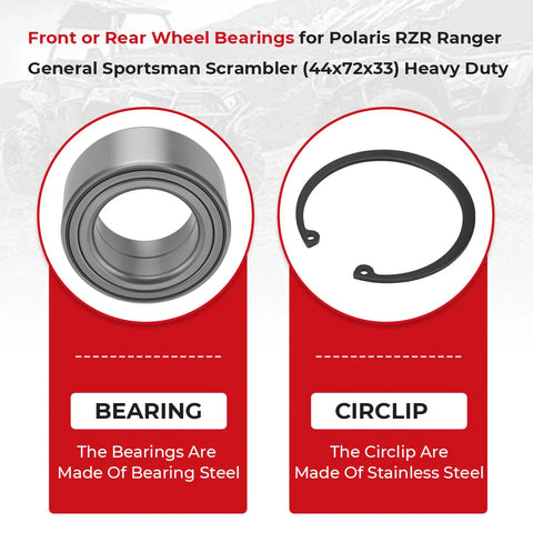 Polaris Ranger XP 900 2 x Front Wheel Bearings Kit (2013–2019)