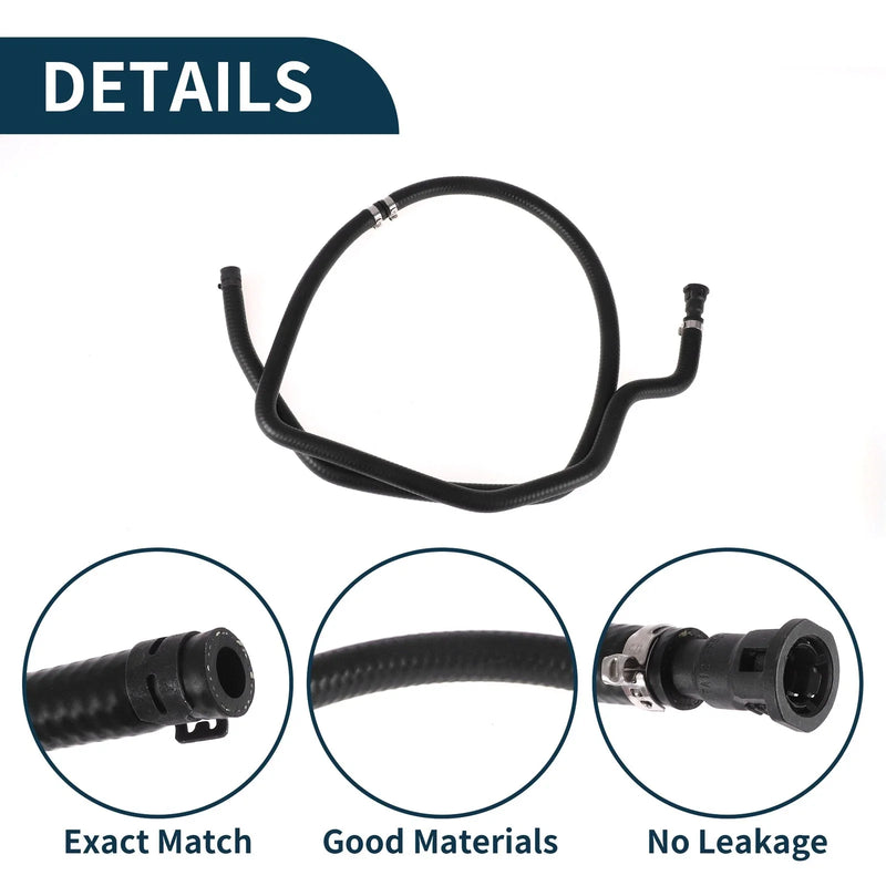 Volvo S40 (2004-2010) Rubber Black 1 Pcs Radiator Hose Coolant Pipe