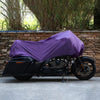 L Half Cover Motorcycle Cover Outdoor Waterproof Dust Protector Purple
