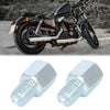 Motorcycle Bike 2 x 8mm RH to 10mm RH Rearview Mirrors Adapter Silver Tone